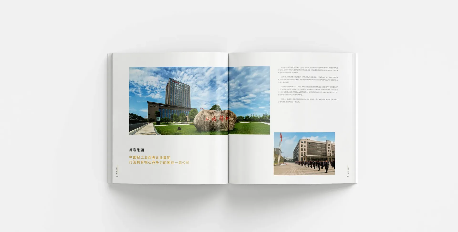 德意集团画册延展画面,设计效果图