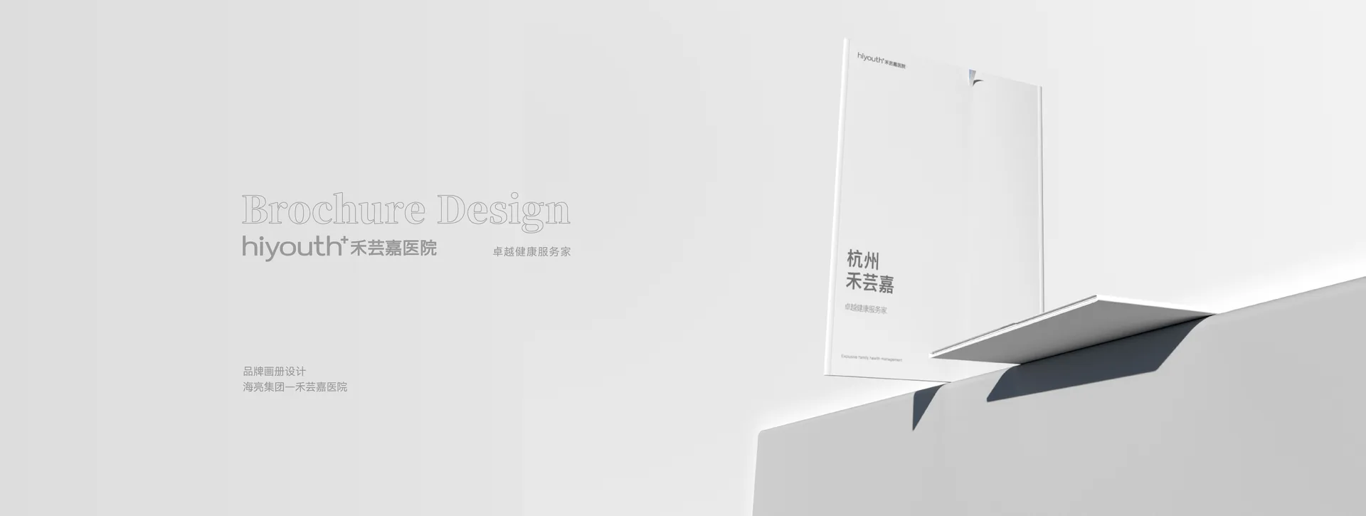 禾芸嘉医院品牌画册封面与内页,设计效果图