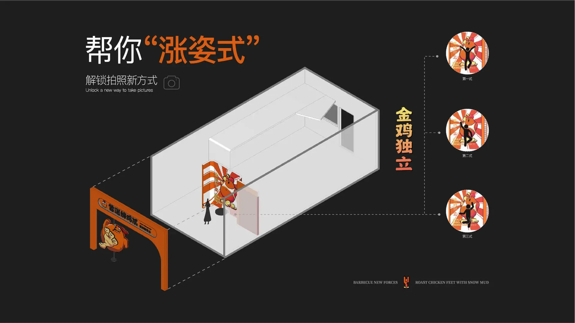 锦州烧烤品牌小店空间场景,设计效果图