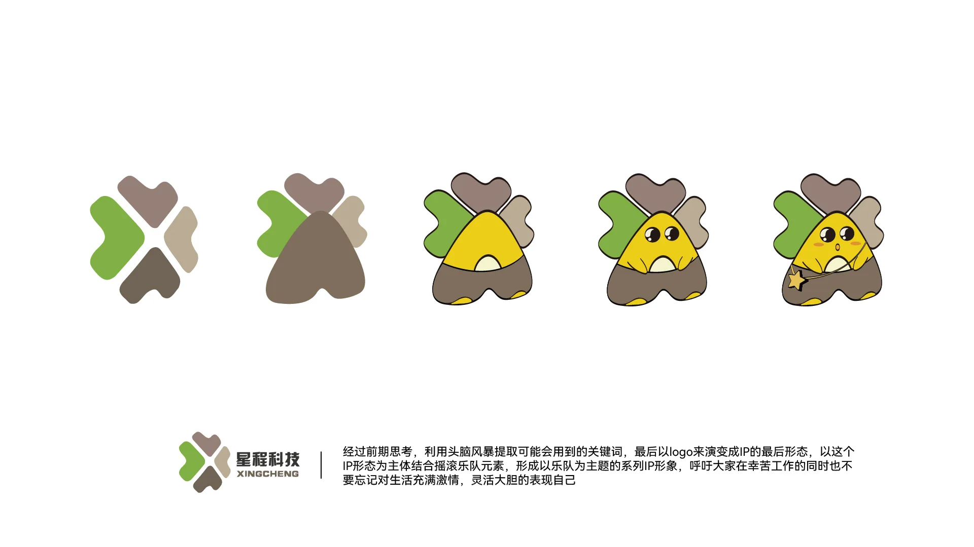 星程科技 IP 形象与应用画面,设计效果图