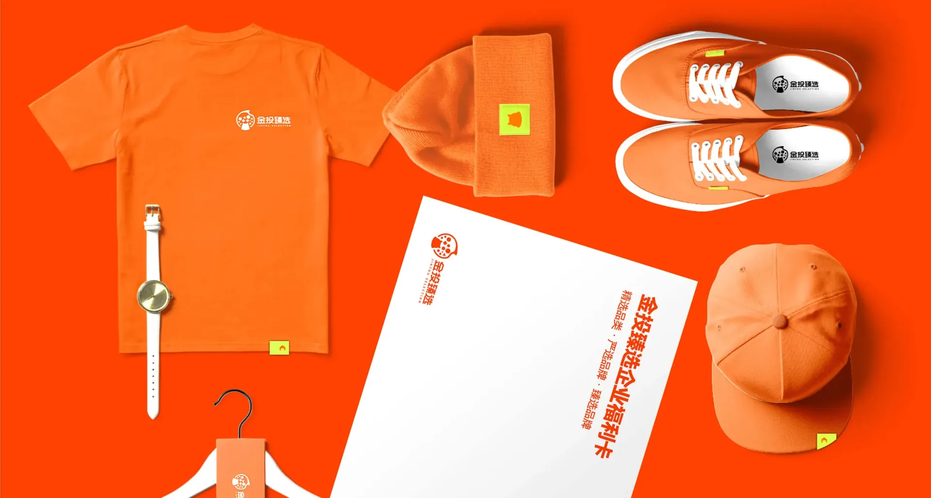 臻选商城VI与应用延展,设计效果图